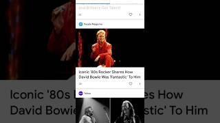 iconic 80's Rocker shares how David Bowie was Fantastic to him