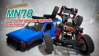 Rc cars / Mn78 370 motor gearbox & metal shaft upgrade. upgrade./ mn78 370모터 2단기어 박스 & 메탈샤프트 업그레이드.