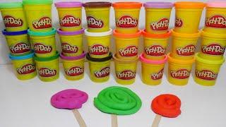 لعبة الصلصال بلي دو و أشكال مصاصات المعجونة PlayDoh lollipop