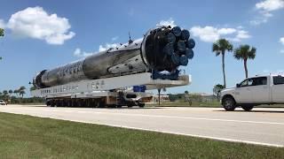 SpaceX Booster being transported