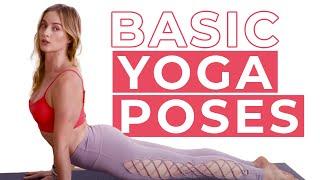 18 Basic Yoga Poses  - Tadasana, Downward Facing Dog & More - Caley Alyssa