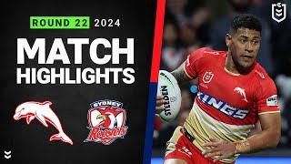 NRL 2024 | Dolphins v Roosters | Match Highlights