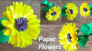 How to make paper Flowers | Paper flower making | DIY paper flowers | 3D paper flower | Paper craft