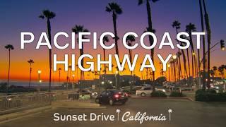 Driving Pacific Coast Highway (PCH) at Sunset: San Clemente to Huntington Beach California