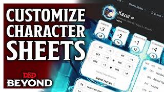 How to Customize your Character Sheets on D&D Beyond - Builds Character