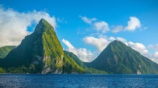 Beautiful St. Lucia Landscape Catamaran Cruise 4K HDR