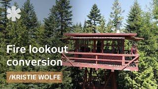 Kristie Wolfe turns 1950s fire lookout into off-grid shelter