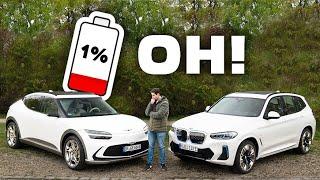 Nicht mal 300 km Reichweite? Genesis GV60 Sport Plus vs. BMW iX3