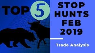 Market Maker Stop Hunting Top 5 stop hunts Feb 2019