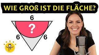 Kannst du die rote Fläche berechnen? – Mathe Rätsel Geometrie