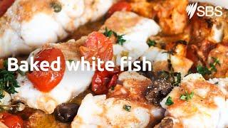 Silvia Colloca's baked white fish with stale bread | SBS Food