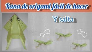 Rana de origami fácil de hacer. 