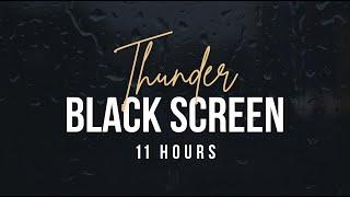 BLACK SCREEN Thunderstorm Sipping Tea & Journaling ASMR Ambience 10hrs