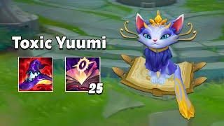 Playing Yuumi support in top lane...