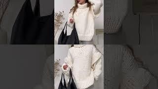 White oversized chunky knit Sweater