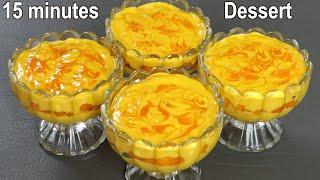 15 Minutes Dessert Recipe with Mango (Easy & Delicious) | Mango Delight Homemade