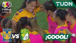 ¿Y la defensa? Maricarmen Reyes empuja el 3-0 | Tigres 3-0 León | Liga Mx Femenil - CL2023 J8 | TUDN