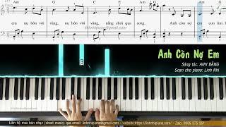 Anh Còn Nợ Em | Piano solo | Beginner level | Linh Nhi