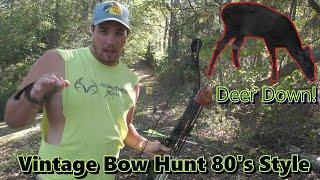 Hunting Deer - Vintage Compound Bow (80's) - (Browning Bow) Doe Down!