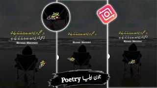 How To Make URDU POETRY Video In InShot VIDEO EDITING |Urdu Poetry Video Editing|john elia shayari
