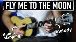 Fly Me To The Moon With Percussive Fingerstyle & Melody (harder than it sounds)