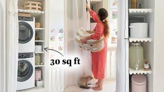 How To Make a *TINY* Laundry Closet Cute and Functional