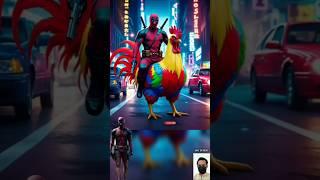 Superheroes as riding on hen  Marvel DC-ALL characters #spiderman #marvel #avengers #trending