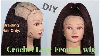 DIY: Crochet Lace Frontal Wig Tutorial Using Braiding Hair | Dilias Empire