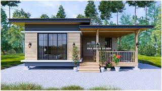 Tiny House Design | 8m x 9m with 2Bedroom (Lovely Farm house)