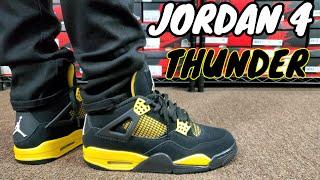 AIR JORDAN 4 THUNDER  REVIEW & ON FEET