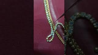 stone chain #aariembroidery #beads