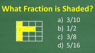 What FRACTION represents how much of the box is shaded? BASIC MATH & FRACTIONS!