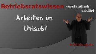 Arbeiten im  Urlaub - brbildung