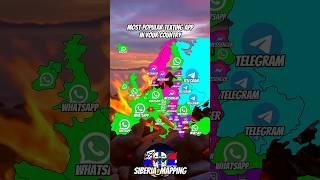 most popular texting app in your country #europe #mapping #geographythroughmaps #mapper #map