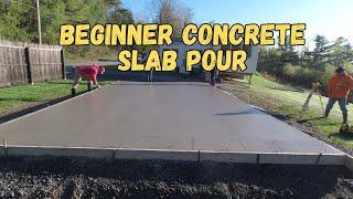 Beginner Concrete Slab Pour - 16' X 26' Garage Slab