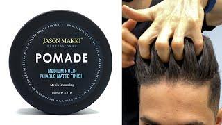 How to Style Hair with Pomade - Jason Makki Pomade - Medium Hold - Hairstyle for Men