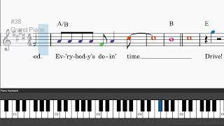 Drive by Stephen Geyer - Easy piano tutorials with leadsheet and chords