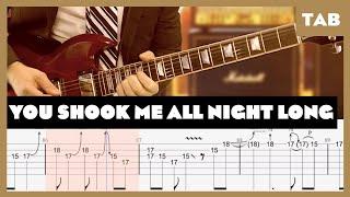 AC/DC - You Shook Me All Night Long - Guitar Tab | Lesson | Cover | Tutorial