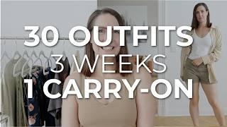 3-Week Minimalist Travel Wardrobe | 15 ITEMS, 30 OUTFITS | Minimalism for Real (Ep. 2)