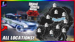 *NEW* Unlock the LIMITED TIME GHOSTBUSTERS Car in GTA Online! (ALL Ghosts Hunt Map Locations)