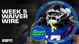 Week 5 Waiver Wire + Injury Updates | Fantasy Focus 