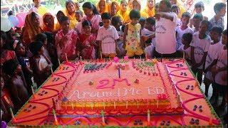 185 Pounds Vanilla Cake Making To Celebrate 2 Million Subscribers of AroundMeBD With Village People