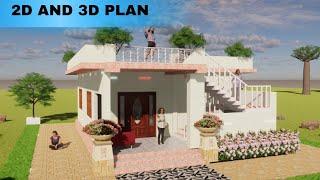 "Stunning 25x40 2BHK House Plan | 2D & 3D Design with Animation | Perfect for Global Viewers!"