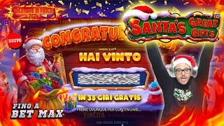  DICEMBRE DI FUOCO 2024 - EPIC WIN a SANTA'S GREAT GIFTS  BET MAX  | MORENO SLOT ONLINE  |