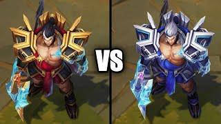 Prestige Triumphant General Darius vs Vivid Ultimate Chroma Skins Comparison (League of Legends)