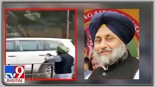 Sukhbir Badal's car attacked, Akalis allege Congress hand