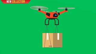 Green Screen Drone Delivery Animation | 4K | Global Kreators