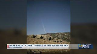 Rare bright comet visible in western sky