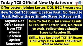 Waiting for TCS Offer Letter & Joining Letter Must Watch Follow these Simple Steps to Get It Earlier