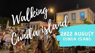 Cunda island walking tour | August 2022 Turkey | 4K 60fps | Virtual Tour Turkey